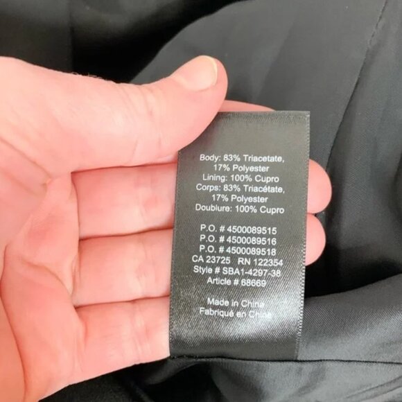 Aritzia Babaton Trent Long Blazer Jacket Black Size 0 - Picture 8 of 10